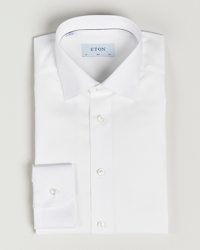 Mies |  | Eton | Fine Pique Shirt White