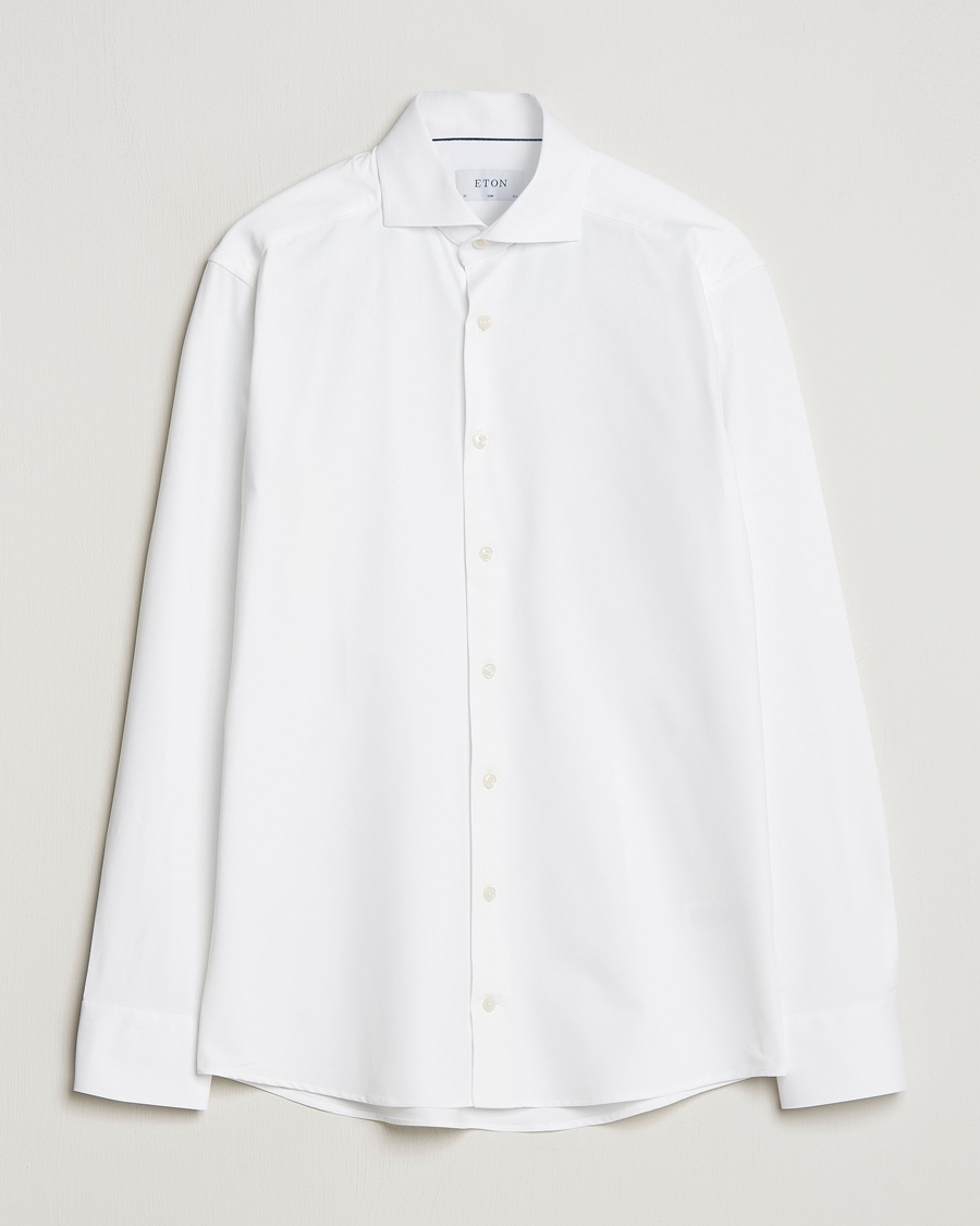 Eton Slim Fit Four Way Stretch Shirt White – Valkoinen