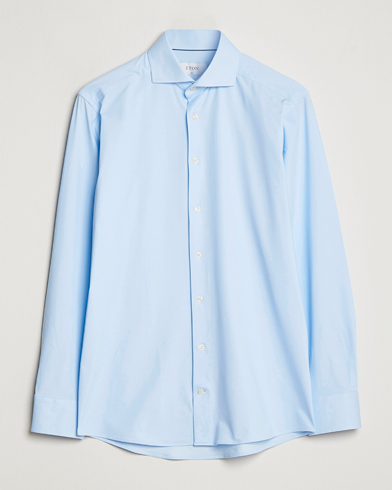 Mies | Eton | Eton | Four Way Stretch Shirt Light Blue