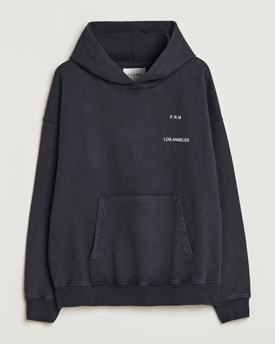 Mies | FRAME | FRAME | Faded Washed Coton Hoodie Black