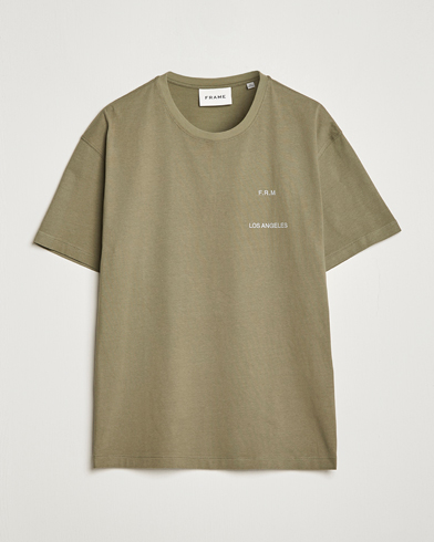 Mies |  | FRAME | Logo Print T-Shirt Old Green