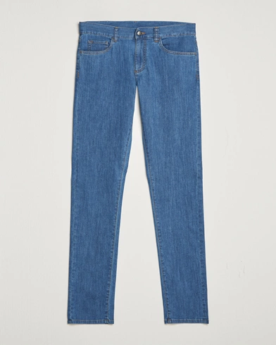 Mies |  | Canali | Slim Fit Soft Denim Jeans Blue Wash