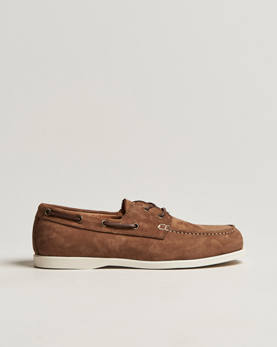Mies |  | Canali | Boat Shoes Dark Brown Nubuck