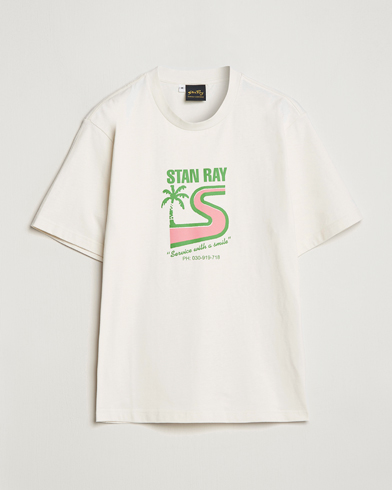 Mies |  | Stan Ray | Printed Crew Neck T-Shirt Natural