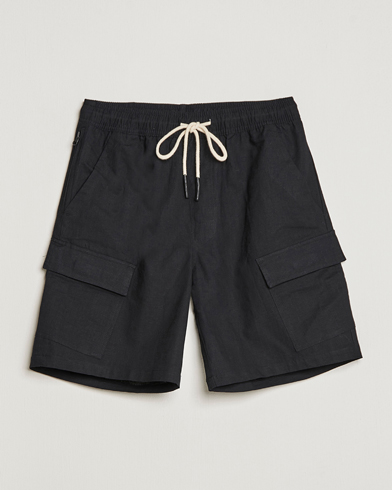 Mies | Shortsit | OAS | Cargo Linen Shorts Black