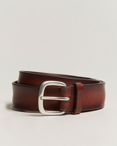 Mies | Asusteet | Orciani | Vachetta Soft Leather Belt 3,5 cm Brown