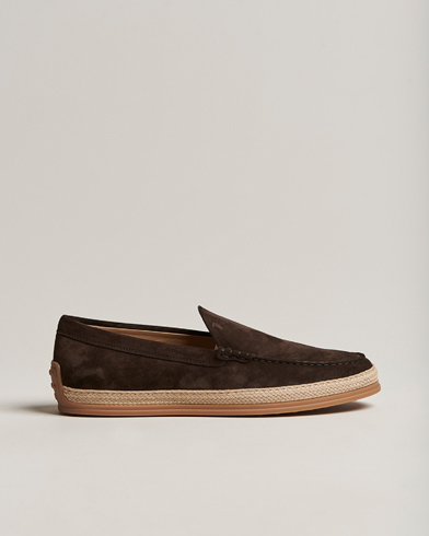 Mies | Loaferit | Tod's | Raffia Loafers Dark Brown Suede