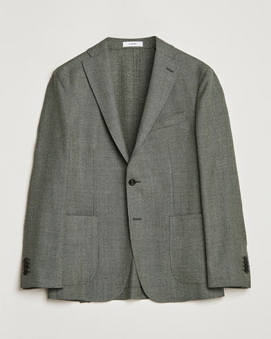 Mies | Boglioli | Boglioli | K Jacket Wool Hopsack Blazer Sage Green
