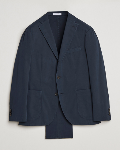 Mies | Puvut | Boglioli | K Jacket Cotton Stretch Suit Navy