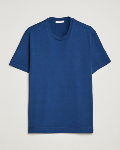 Mies |  | Boglioli | Short Sleeve T-Shirt Washed Navy