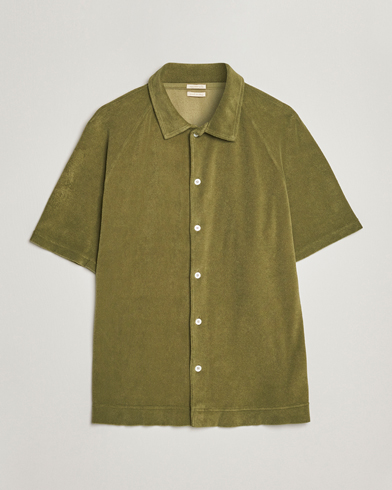 Mies |  | Massimo Alba | Terry Polo Shirt Green Desert