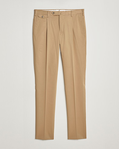 Mies | PT01 | PT01 | Gentleman Fit Silkochino Trousers Beige