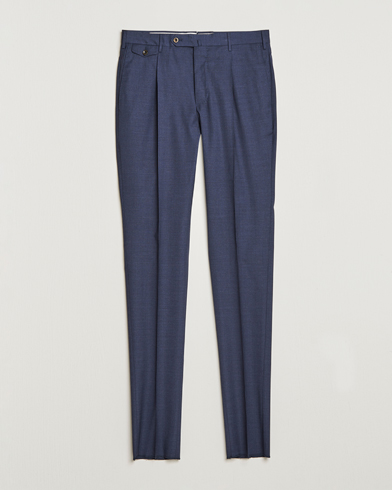 Mies | PT01 | PT01 | Gentleman Fit Wool Trousers Dark Blue