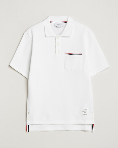 Mies | Thom Browne | Thom Browne | Short Sleeve Pocket Polo White