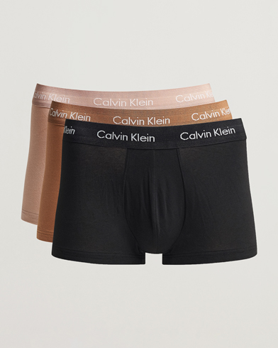 Mies | Alushousut | Calvin Klein | Cotton Stretch Trunk 3-Pack Black/Khaki/Beige