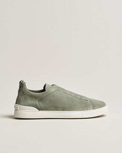 Mies | Zegna | Zegna | Triple Stitch Sneakers Olive Suede