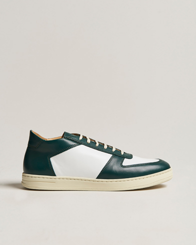 Mies | Kengät | C.QP | Cingo Leather Sneaker White/Bottle Green
