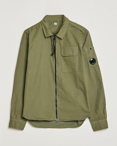 Mies | Paitatakit | C.P. Company | Garment Dyed Gabardine Zip Shirt Jacket Olive
