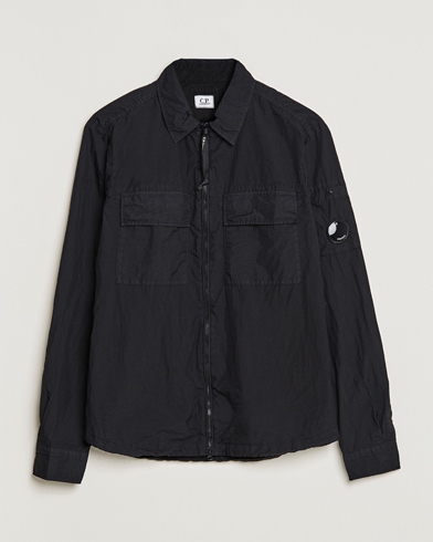 Mies | Overshirts | C.P. Company | Taylon L Nylon Zip Shirt Jacket Black