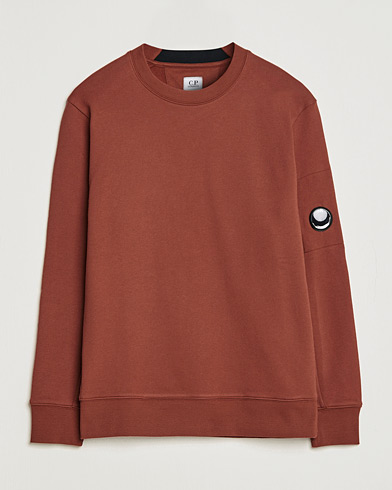 Mies |  | C.P. Company | Diagonal Raised Fleece Lens Sweatshirt Rust