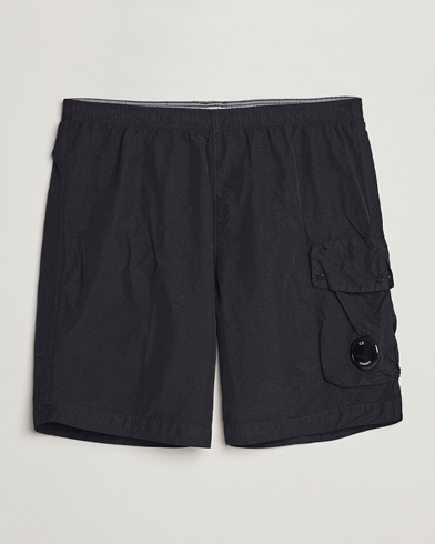 Mies | Kesä | C.P. Company | Flatt Nylon Garment Dyed Shorts Black