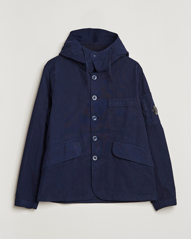 Mies | Nykyaikaiset takit | C.P. Company | MAIS-B Canvas Weave Garment Dyed Jacket Navy