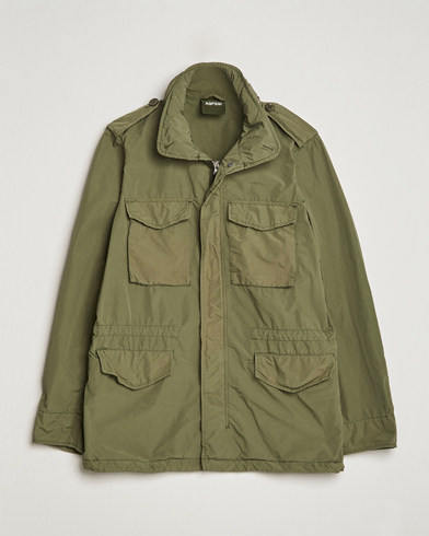 Mies | Klassiset takit | Aspesi | Giubotto Garment Dyed Field Jacket Army Green