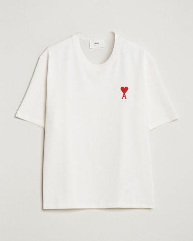 Mies | Lyhythihaiset t-paidat | AMI | Big Heart Short Sleeve T-Shirt Natural White