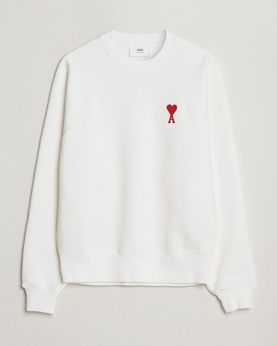 Mies | Collegepuserot | AMI | Big Heart Sweatshirt Natural White