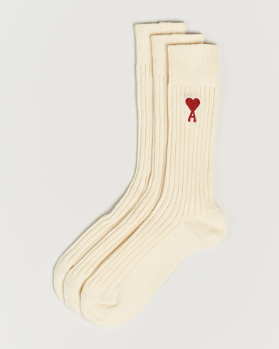 Mies |  | AMI | 3-Pack Heart Socks White