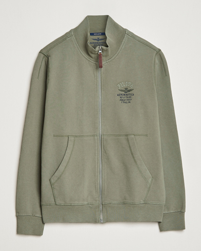 Mies |  | Aeronautica Militare | Full Zip Sweater Green