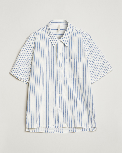 Mies |  | Sunflower | Spacey Striped Camp Shirt Blue/White