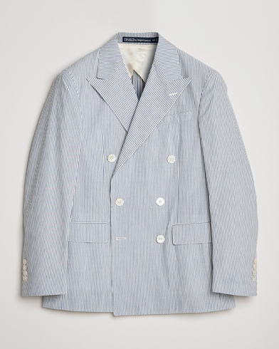 Mies | Puuvillaiset pikkutakit | Polo Ralph Lauren | Cotton Seersucker Sportcoat Cream/Antique Blue