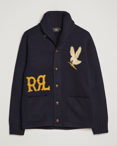 Mies | American Heritage | RRL | Eagle Patch Shawl Cardigan Navy