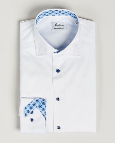 Mies |  | Stenströms | Slimline Cut Away Contrast Shirt White