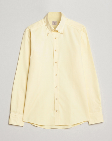 Mies |  | Stenströms | Slimline Button Down Pinpoint Oxford Shirt Yellow
