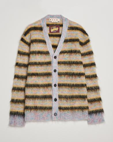 Mies | Luxury Brands | Marni | Striped Mohair Cardigan Multicolor