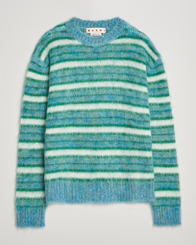 Mies | Marni | Marni | Striped Mohair Sweater Turquoise