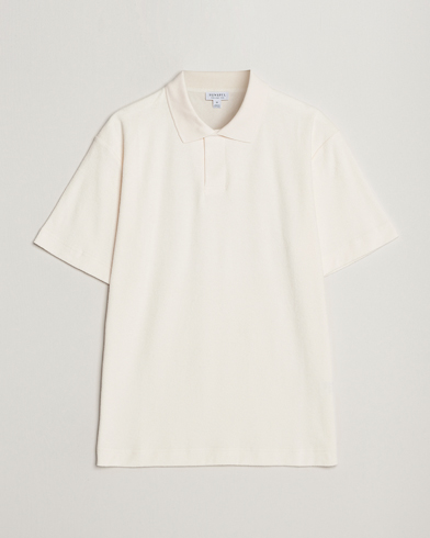 Mies |  | Sunspel | Towelling Polo Shirt Archive White