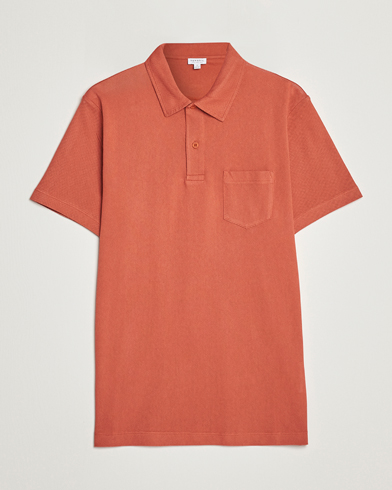 Mies |  | Sunspel | Riviera Polo Shirt Burnt Sienna