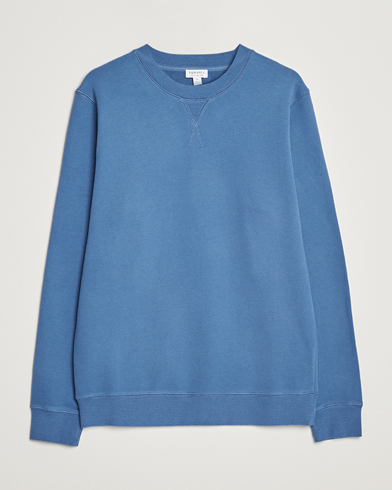 Mies |  | Sunspel | Loopback Sweatshirt Blue Stone