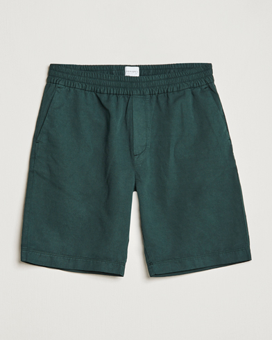 Mies |  | Sunspel | Cotton/Linen Drawstring Shorts Seaweed
