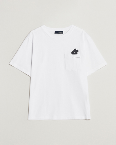 Mies | Lardini | Lardini | Fiore Tasca Printet Logo T-Shirt White