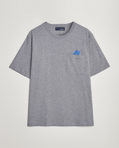 Mies | Lardini | Lardini | Fiore Tasca Printet Logo T-Shirt Grey