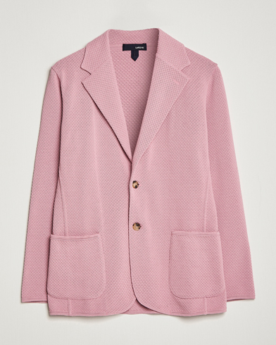 Mies | Neulotut pikkutakit | Lardini | Knitted Structure Cotton Blazer Soft Pink