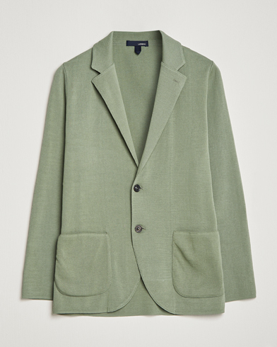Mies | Lardini | Lardini | Knitted Cotton Blazer Soft Green
