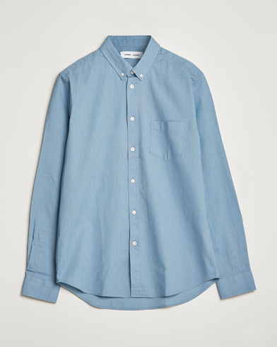 Mies |  | Samsøe & Samsøe | Liam Linen Cotton Shirt Ashley Blue
