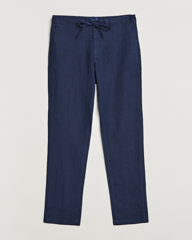Mies |  | GANT | Relaxed Linen Drawstring Pants Marine