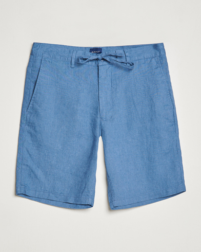 Mies | Pellavashortsit | GANT | Relaxed Linen Drawstring Shorts Salty Sea Blue