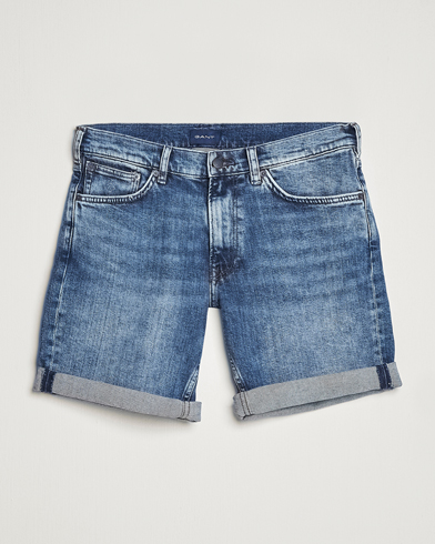 Mies |  | GANT | Arley Denim Shorts Medium Blue